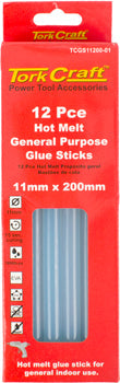 glue stick 11 x 200mm 12pc hot melt gen. purpose eva 18000cps TCGS11200-01