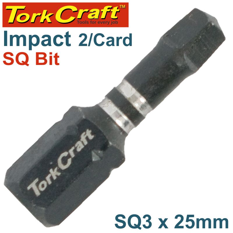Impact Square Recess Ins.Bit No.3X25Mm 2/Card freeshipping - Africa Tool Distributors