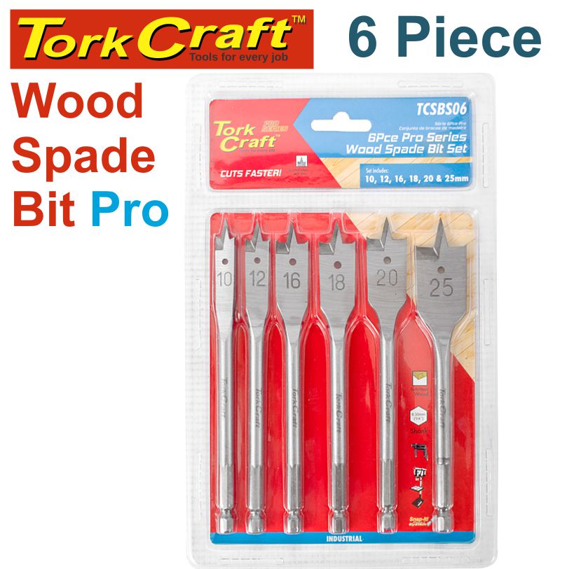 Spade Bit Pro Series 6 Pce Set freeshipping - Africa Tool Distributors