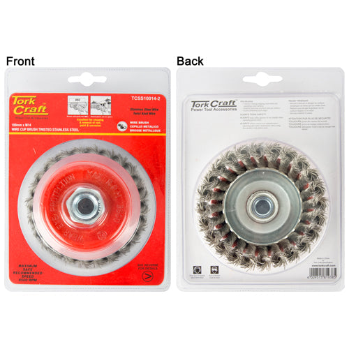 Wire Cup Brush 100 X M14 Knotted Stainless Steel Tcw freeshipping - Africa Tool Distributors