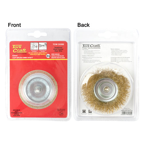 Wire Cup Brush 63Mm X 6Mm Shaft Blister freeshipping - Africa Tool Distributors