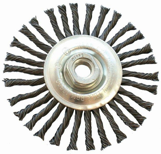 Wire Wheel Brush Single Section Twisted Plain 115Mmxm14 Blister freeshipping - Africa Tool Distributors