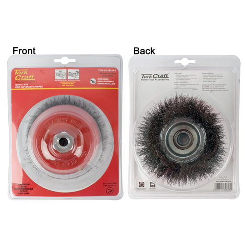 Wire Cup Brush Crimped Plain 125Mmxm14 Blister freeshipping - Africa Tool Distributors