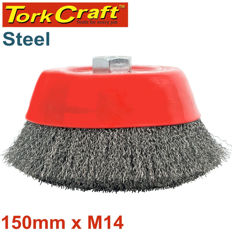 Tork Craft Wire Cup Brush Crimped Plain 150Mmxm14 Bulk freeshipping - Africa Tool Distributors