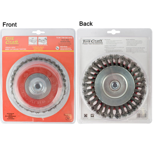 Wire Cup Brush Twisted 150Mm X M14 With 0.80Mm Wire Heavy Duty freeshipping - Africa Tool Distributors