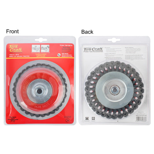 Wire Cup Brush Twisted 150Mmxm14 Blister freeshipping - Africa Tool Distributors
