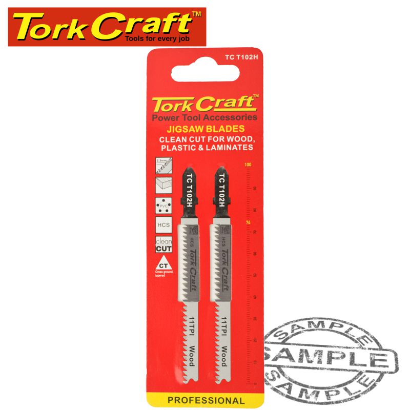 T-Shank Jigsaw Blade Clean Cut Wood/Lam/Plastic 2.3Mm 11Tpi 100Mm 2Pc freeshipping - Africa Tool Distributors