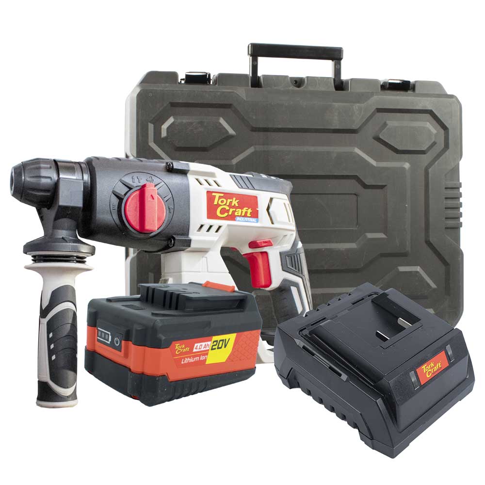 Tork Craft Rot.Hammer 20V Tc20190 C/W Std. Charg. & 4.0Ah Battery