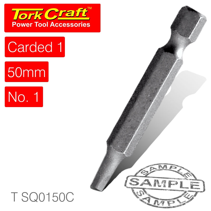 Square Recess Pwr Bit No.1X50Mm 1/Card freeshipping - Africa Tool Distributors