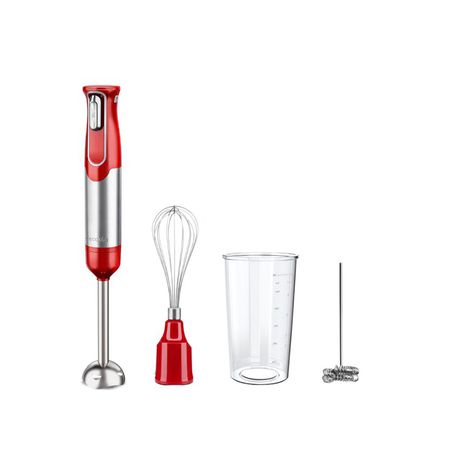 Decakila Cordless Hand Blender 100W Red With 4 Pcs Accessory Set