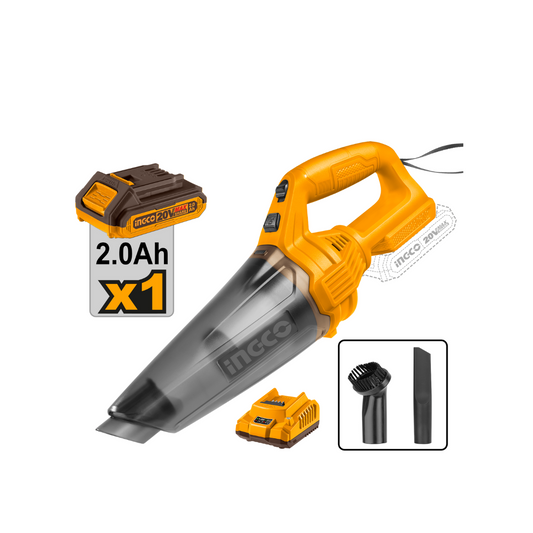 Ingco Cordless Hand Held Vacuum 0.5L 20V Kit CVLI20126