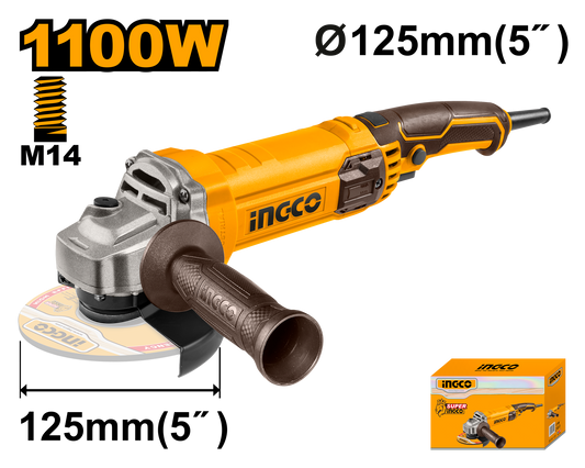 Ingco Angle Grinder 1100W 125Mm AG110038