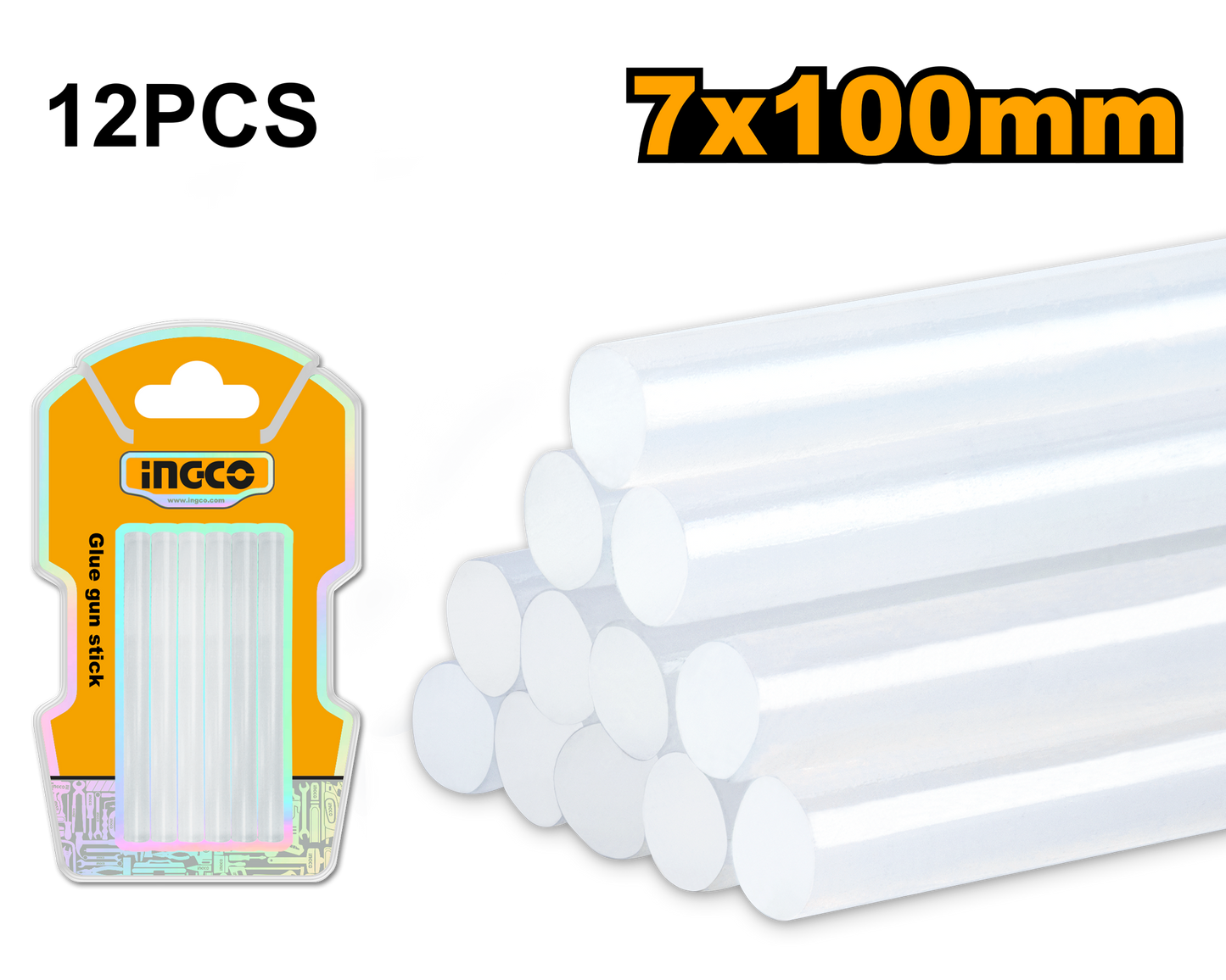 Ingco Glue Stick 7Mmx10Cm 12/Card