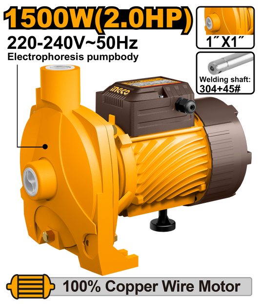Ingco Centrifugal Water Pump 1500W 146L/Min