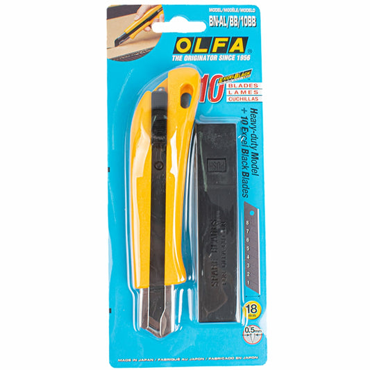 Olfa Olfa Heavy Duty Cutter With 10 Excel Black Blades