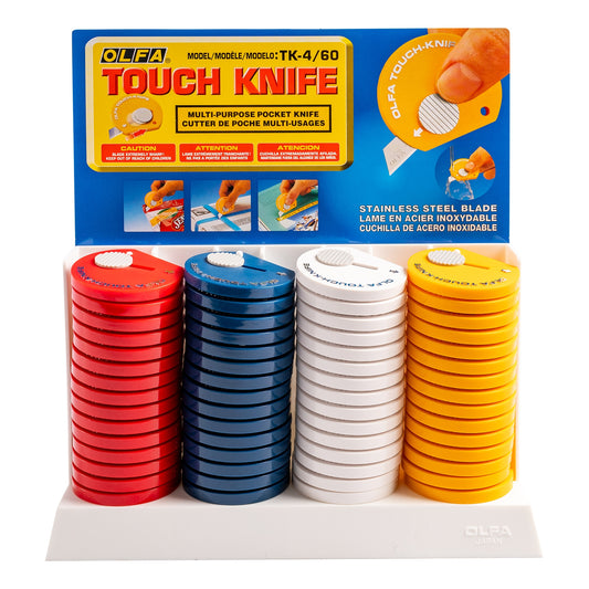 Olfa Olfa Touch Knife 60 Per Box 4 Colour Yel,Red,Wh,Nany