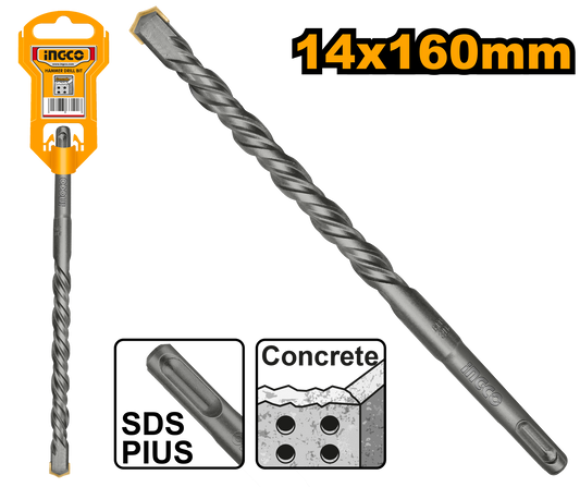 Ingco Drill Bit Sds Plus Hammer 14X160Mm