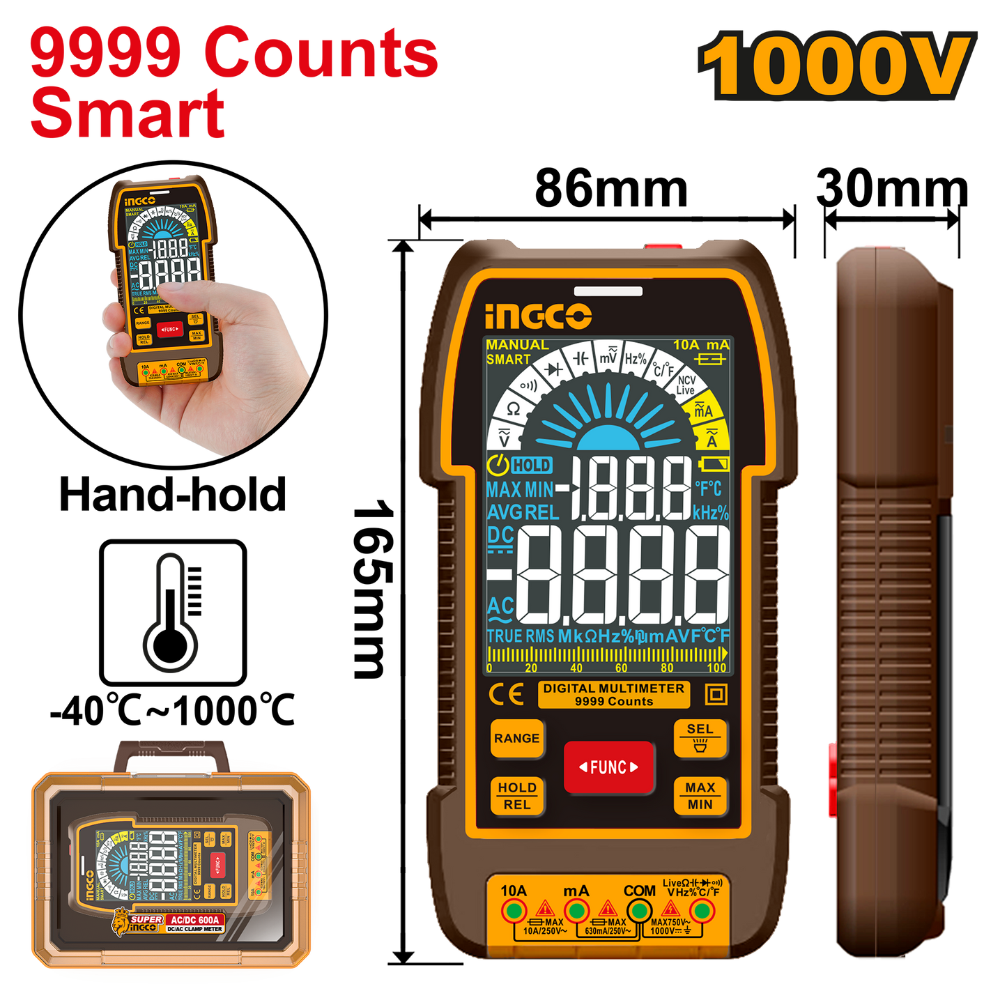 Ingco Multimeter Auto Range True RMS