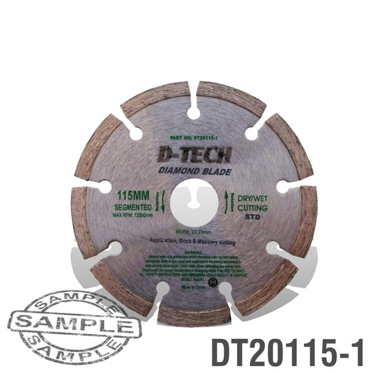 D-Tech Diamond Blade Segmented Std. 115 X 22.23Mm