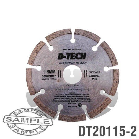 D-Tech Diamond Blade Segmented Mid. 115 X 22.23Mm