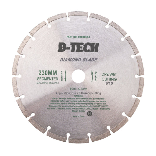 D-Tech Diamond Blade Segmented Std. 230 X 22.23Mm