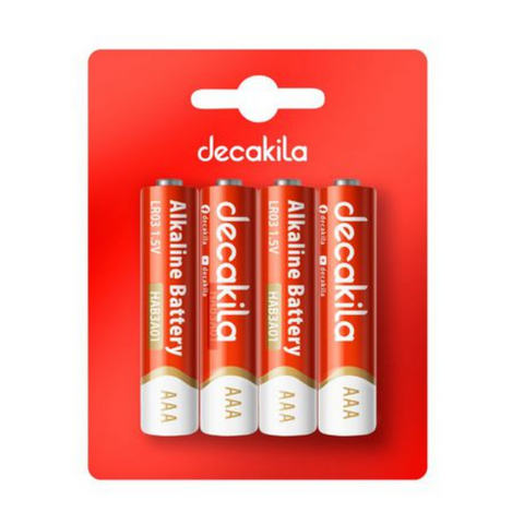 Decakila AAA Alkaline Batteries LR03 - Pack of 4