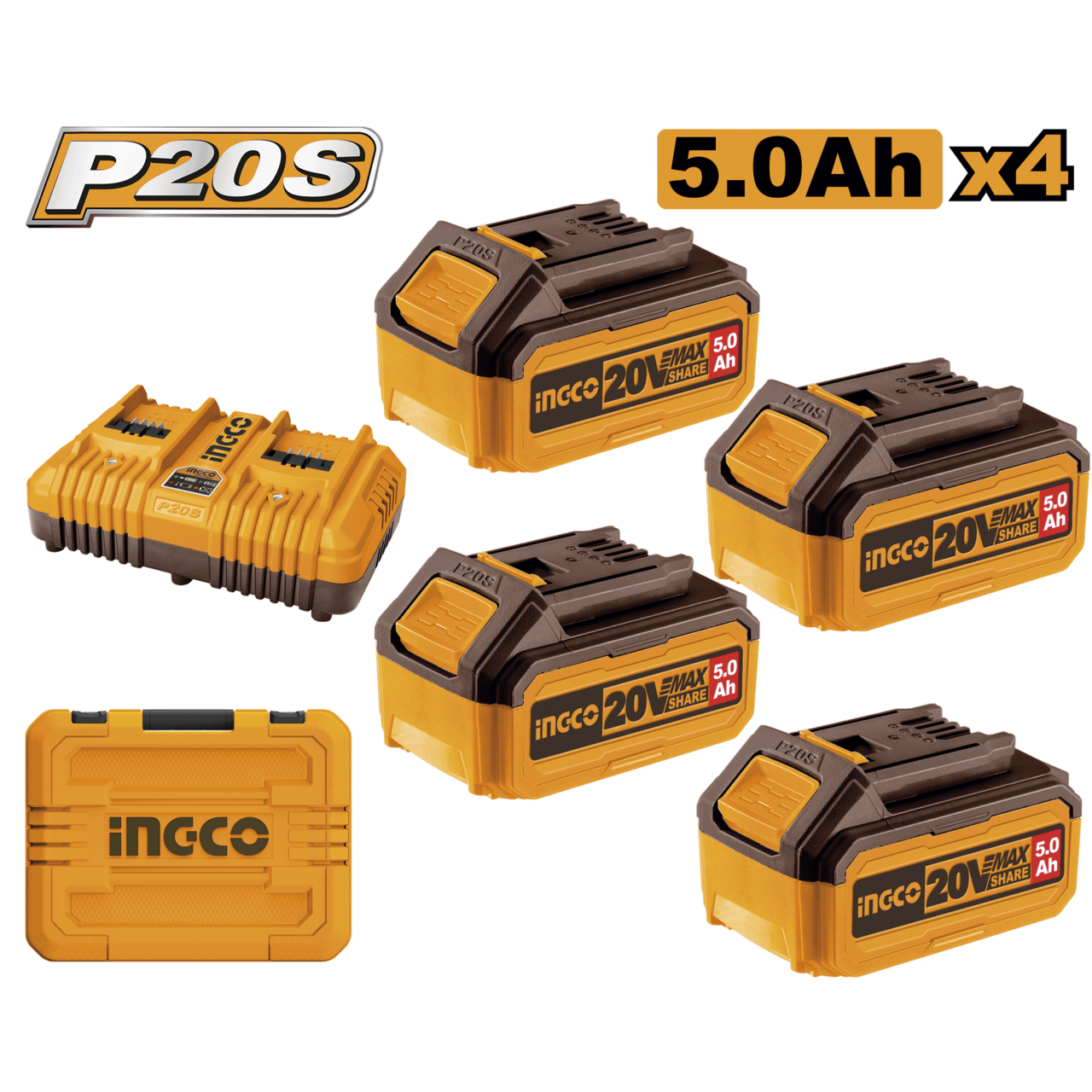 Ingco 20V Lithium-Ion Battery And Charger Kit