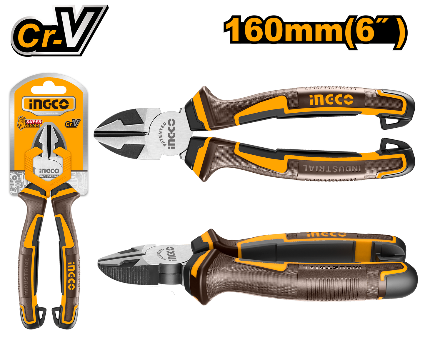 Ingco Plier Diagonal 160Mm Cr-V