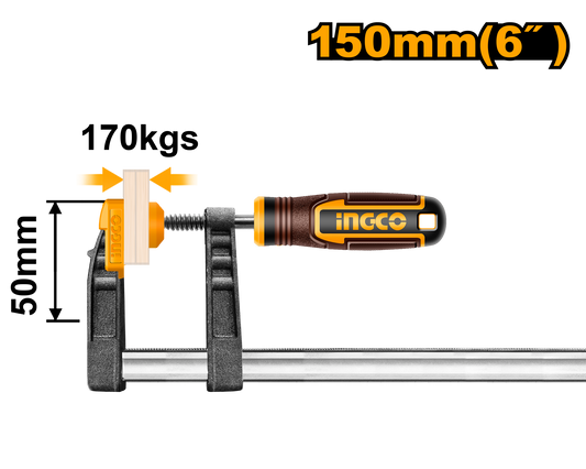 Ingco Clamp F 50X150Mm Plas Hnd HFC020501