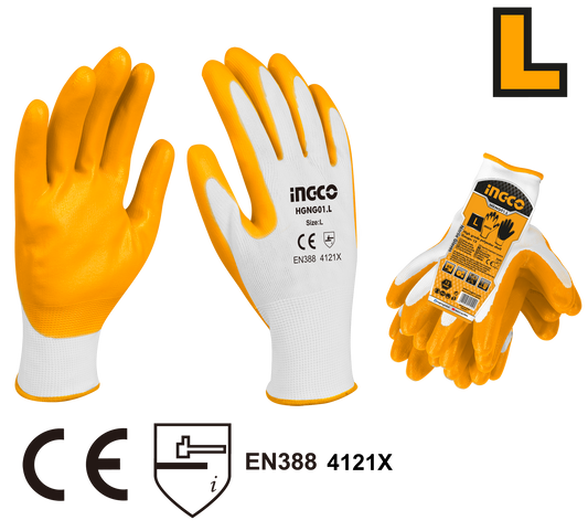 Ingco Glove Nitrile Palm Sz:Xl