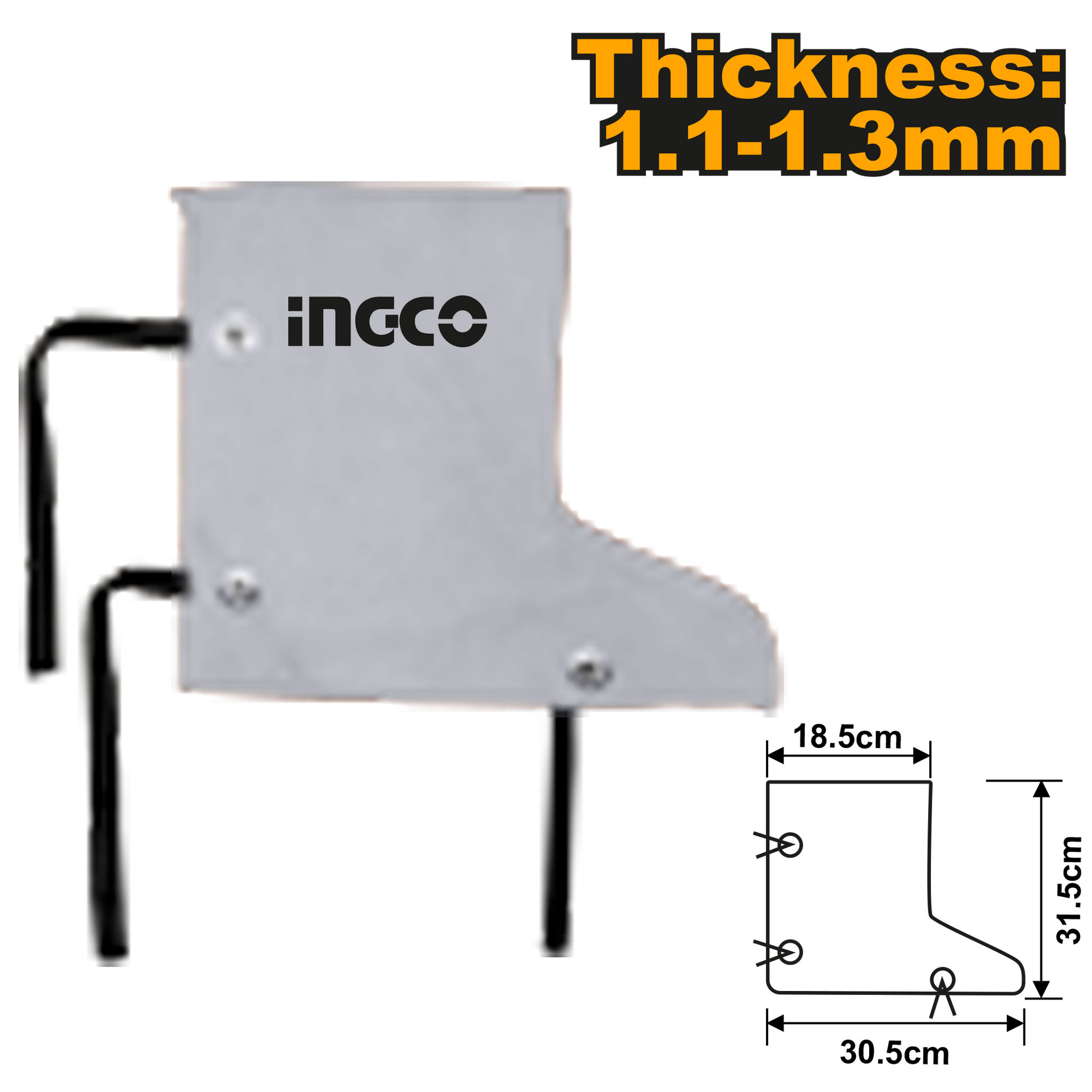 Ingco Weld Leather Shoe Covers 31.5X18.5Cm HGVL01