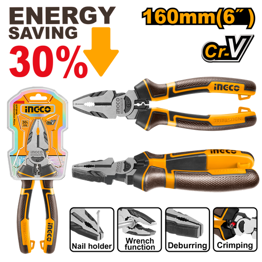Ingco Plier Comb 160Mm Hl Cr-V