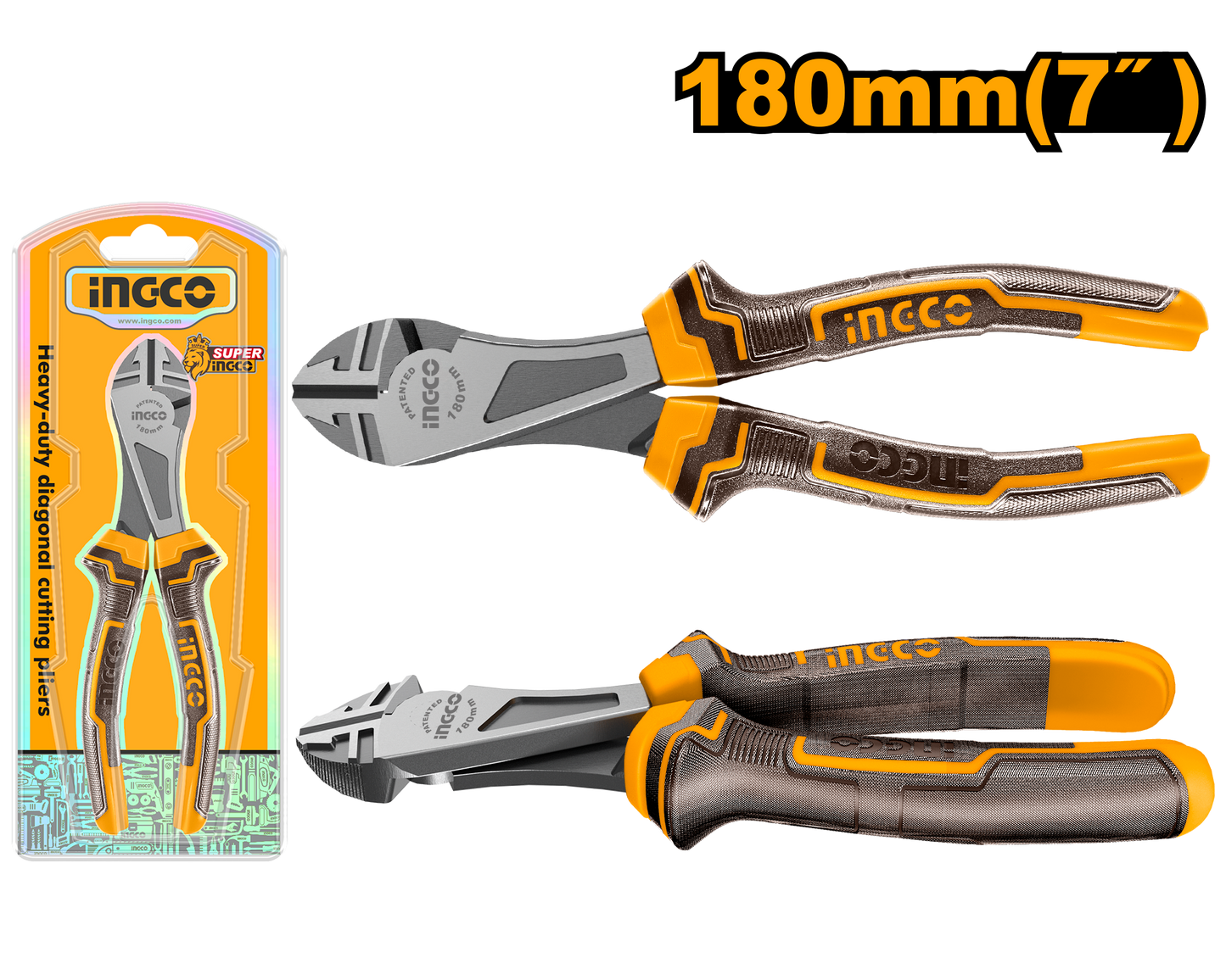 Ingco Plier Diagonal H/D 180Mm Cr-V