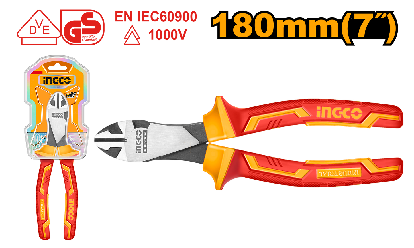 Ingco Plier Diagonal 180Mm Cr-V