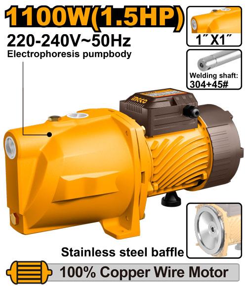 Ingco Pump Jet 1100W Maxflow 70L/Min