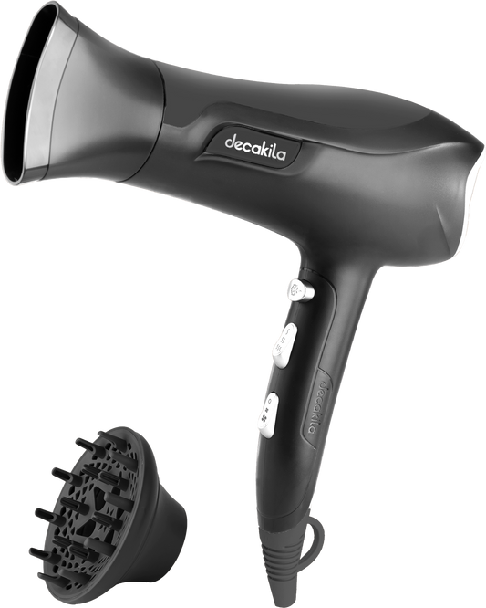 Decakila Hair Dryer Ionic Function 1800-2200W & Acc Black