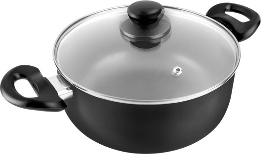Decakila Casserole Pot 24X11Cm Induction with Lid - Black
