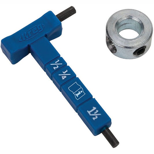 Kreg Easy Set Stop Collar And Material Thickness Gauge