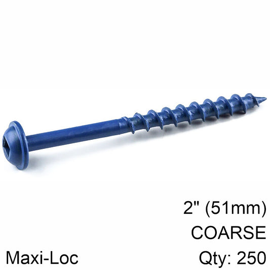 Kreg Kreg Blue Kote Pocket Hole Screws 51Mm 2.00' #8 Coarse Thread Mx Loc 2