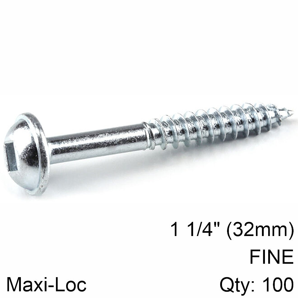 Kreg Kreg Zinc Pocket Hole Screws 32Mm 1.25' #7 Fine Thread Mx Loc 100Ct