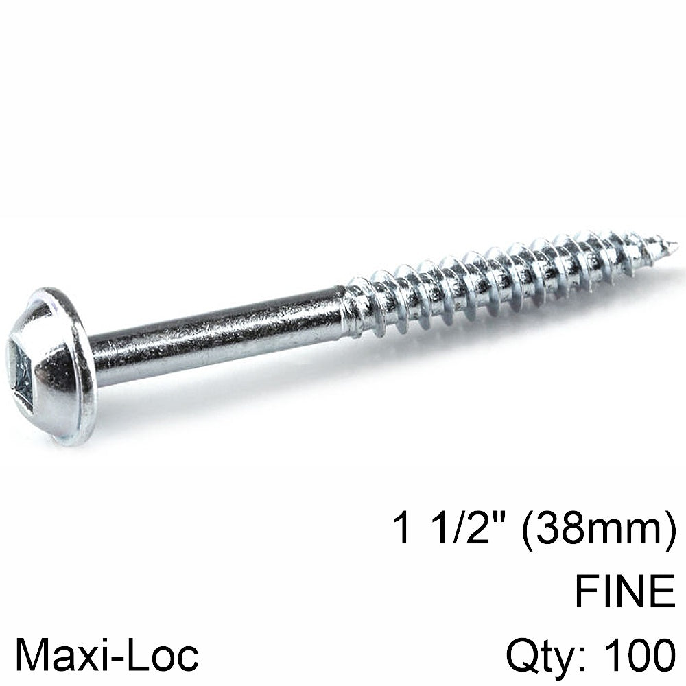 Kreg Kreg Zinc Pocket Hole Screws 38Mm 1.50' #7 Fine Thread Mx Loc 100Ct