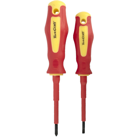 Tork Craft 2Pc Screwdriver Insulated Vde 3.5X75Mm Slotted & Ph1X80Mm
