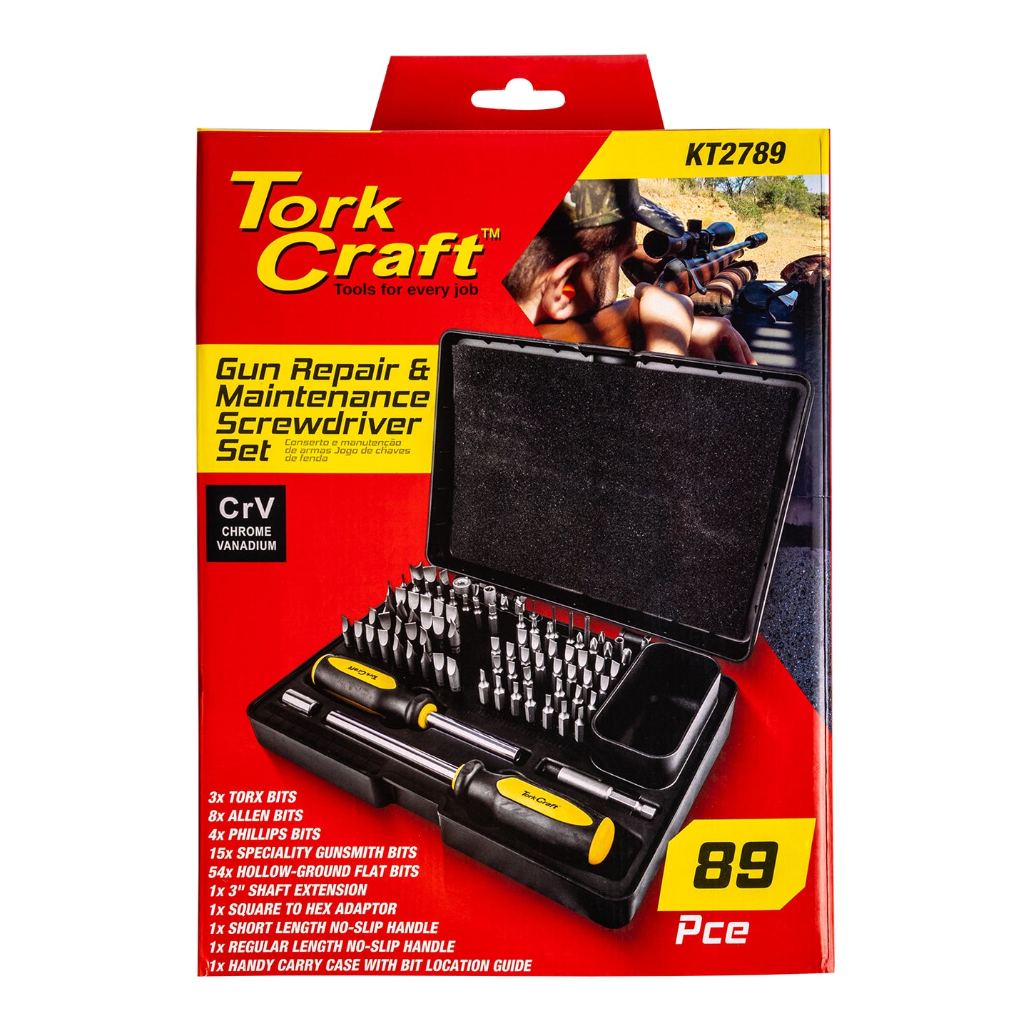 Tork Craft Gunsmithing Set 89Pc Screwdriving Set Professional