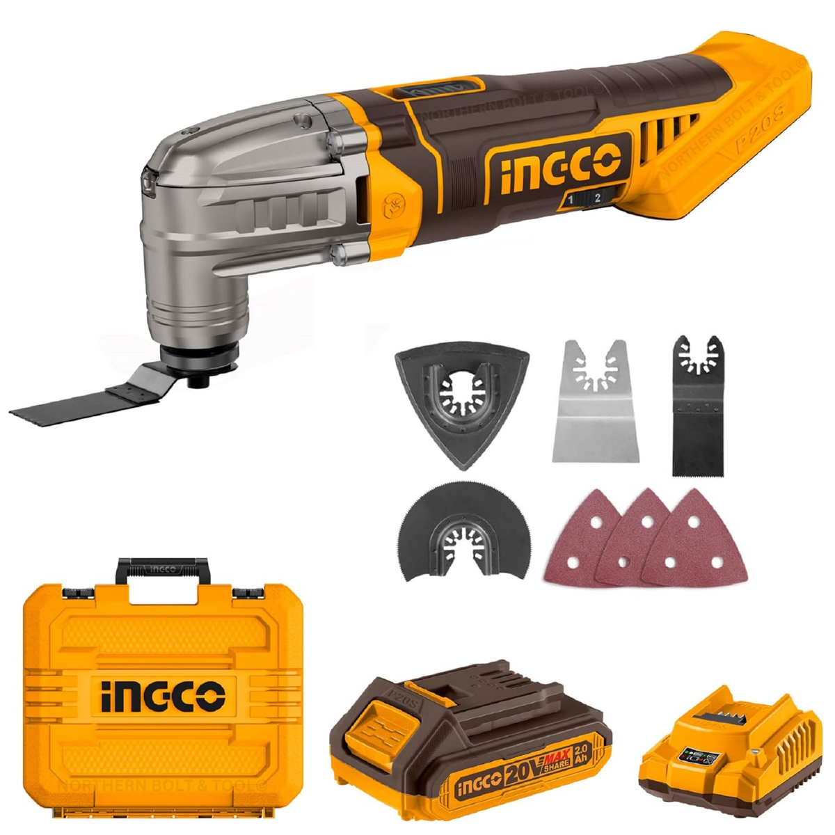 Ingco Cordless Multi-Tool 20V Kit CMLI20228