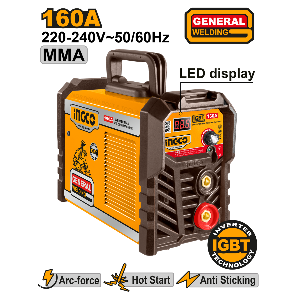 Ingco Mma Inverter Welder - 160A MMA16028N