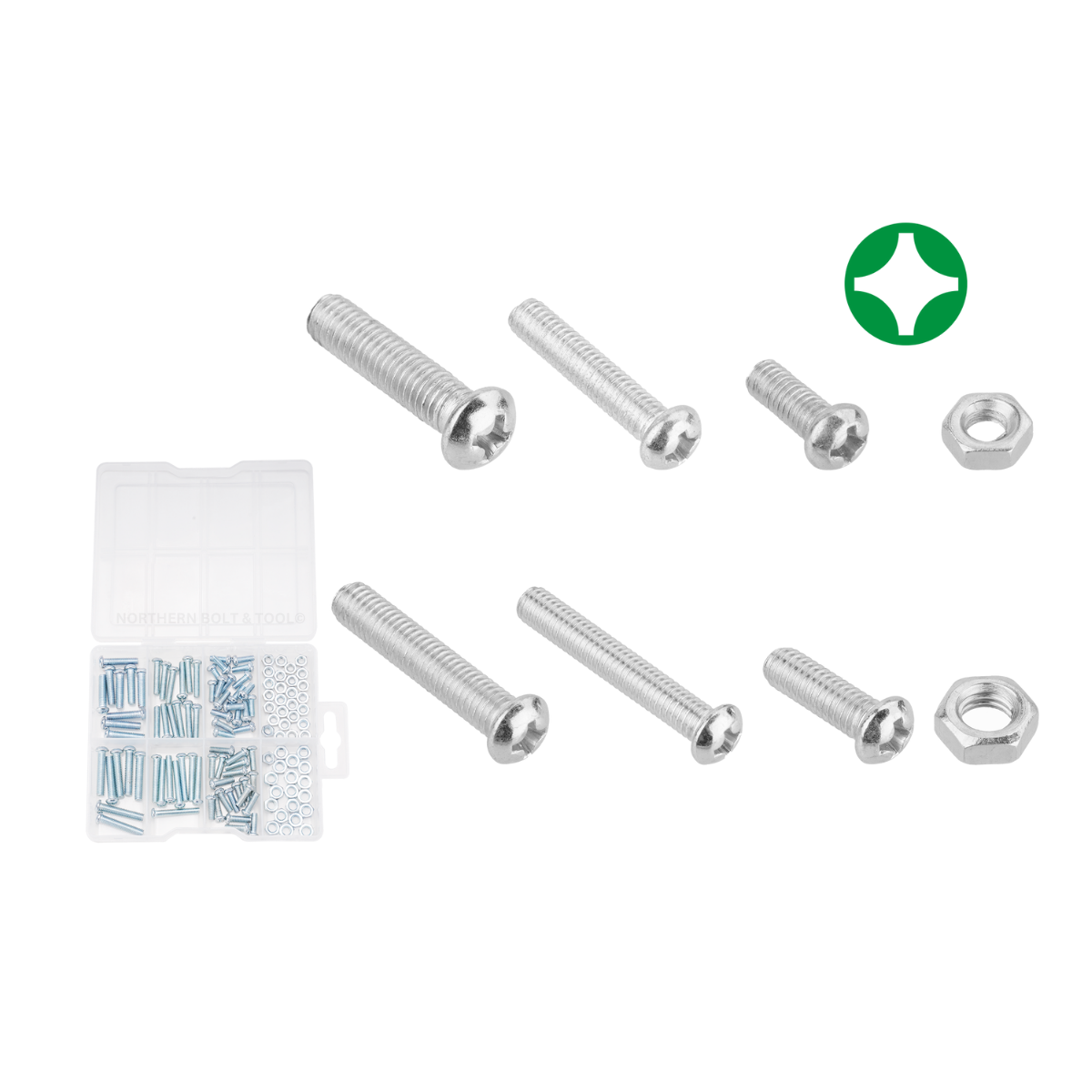 Wadfow thread screw assortment 164 Piece WXSBB01