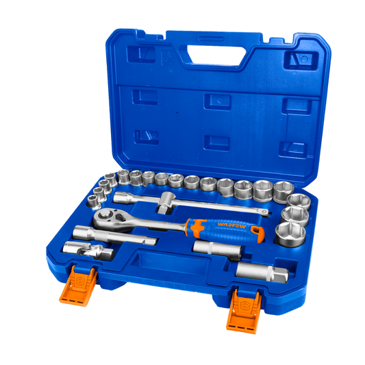 Wadfow 1/2"Drive socket set 25 Piece WST2D25