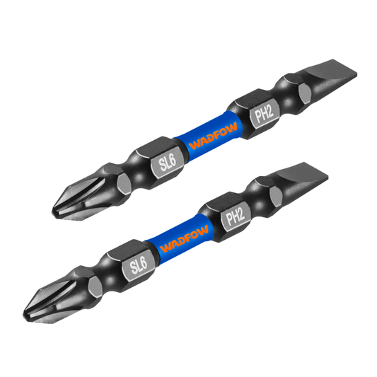 Wadfow Impact screwdriver bits PH2+SL6 65mm 2Pcs WSV3K63