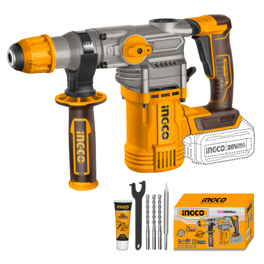 Ingco Lithium-Ion Rotary Hammer Drill 20V (Unit only) CRHLI20288