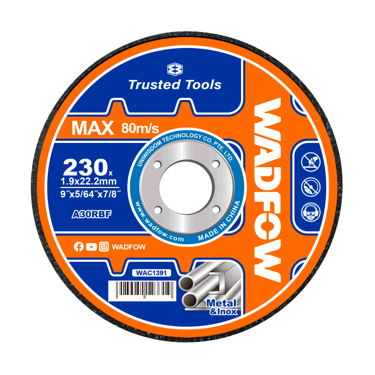 Wadfow Abrasive metal cutting disc 230mm  WAC1391